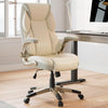 Galene, Faux Leather Office Chair - Off-White