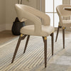 Modern Unique Design Dining Chairs Set of 2, Beige - Beige