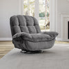 Grayson, Manual Recliner Chair Rocking Swivel with Storage - Gray